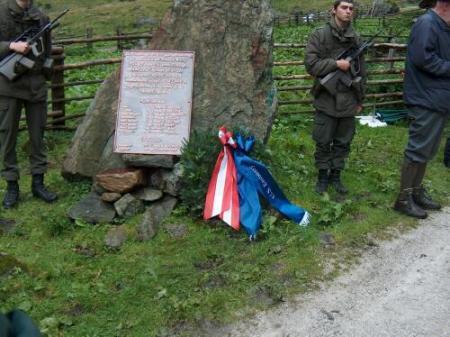 Dedication Ceremony -  The memorial with the wreath