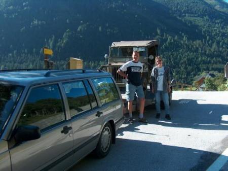 Manfred Brandner and Petra Pieber prepare to take Richard's Jeep home on Sunday  