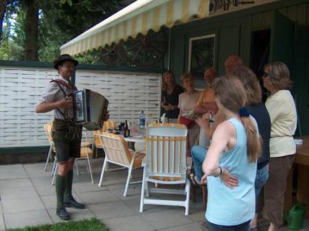 Visitors at Richard's home after the Dedication