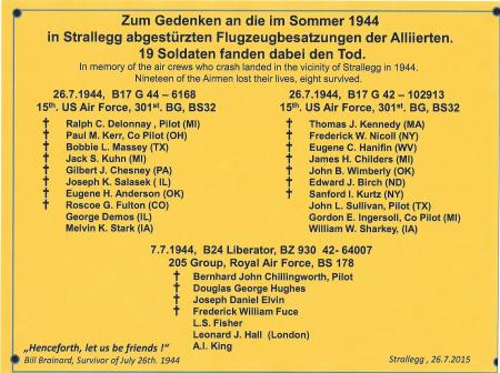 Memorial Plaque July 26, 1944 - Strallegg, Austria